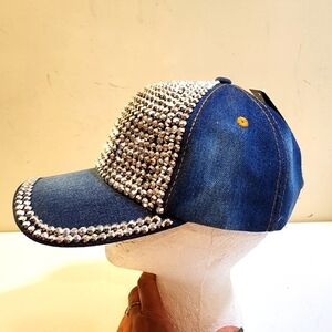 Madd Hatter Studded Denim Cap Oas